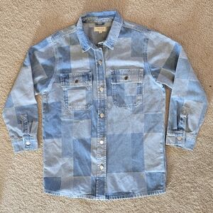Harper Heritage Patchwork Denim Shirt Jacket or Shacket